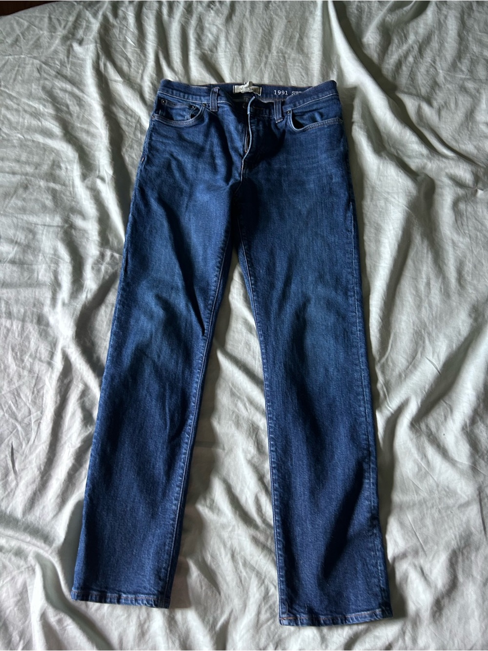 Madewell Straight Leg Jeans in Dark Blue